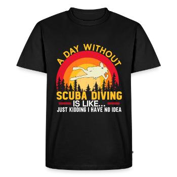 Cadeau de plongée sous-marine Plongeur sous-marin - T-shirt Premium bio Homme - noir - Devant - Nico (187cm)