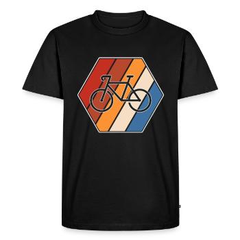 Vélo Rétro - T-shirt Premium bio Homme - noir - Devant - Nico (187cm)