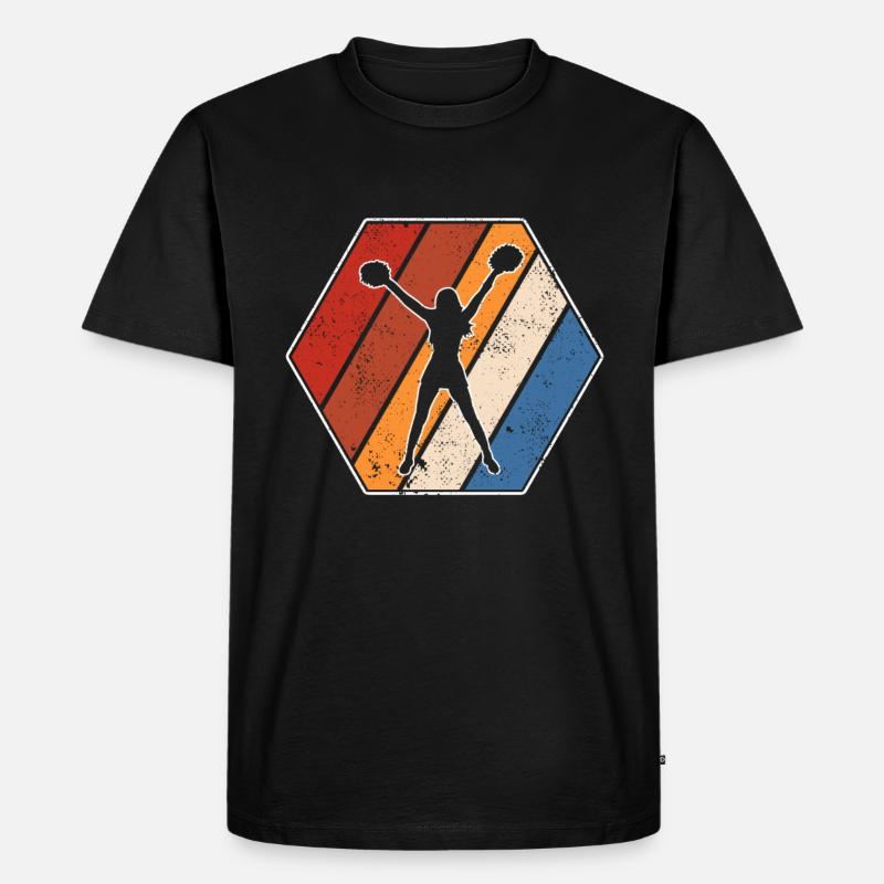 Cheerleading Retro - Männer Premium Bio T-Shirt - Schwarz