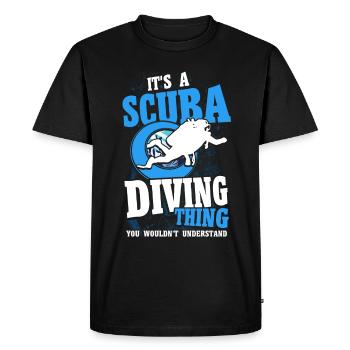 Cadeau de plongée sous-marine Plongeur sous-marin - T-shirt Premium bio Homme - noir - Devant - Nico (187cm)