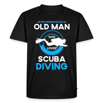 Cadeau de plongée sous-marine Plongeur sous-marin - T-shirt Premium bio Homme - noir - Devant - Nico (187cm)