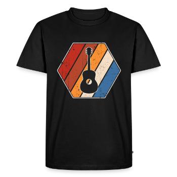 Guitare Rétro - T-shirt Premium bio Homme - noir - Devant - Nico (187cm)