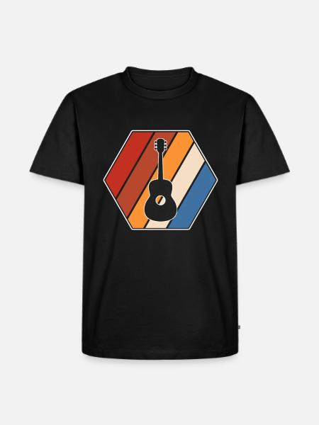 Guitar Retro - Men's Premium Organic T-Shirt - black