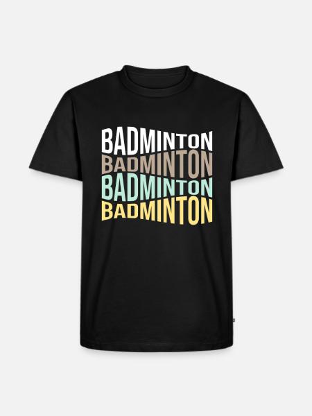 Badminton - Männer Premium Bio T-Shirt - Schwarz