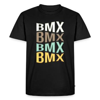 Le BMX - T-shirt Premium bio Homme - noir - Devant - Nico (187cm)