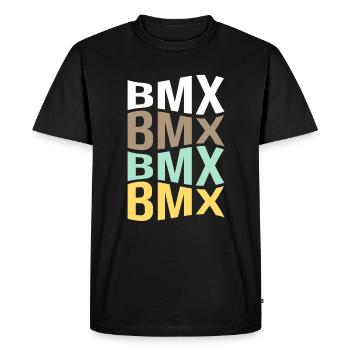 Le BMX - T-shirt Premium bio Homme - noir - Devant - Nico (187cm)
