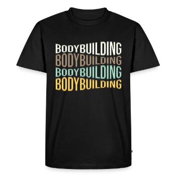 culturisme - T-shirt Premium bio Homme - noir - Devant - Nico (187cm)