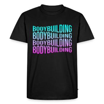 culturisme - T-shirt Premium bio Homme - noir - Devant - Nico (187cm)