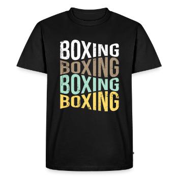 Boxen - Männer Premium Bio T-Shirt - Schwarz - Vorne - Nico (187cm)