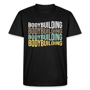 culturisme - T-shirt Premium bio Homme - noir - Devant - Nico (187cm)