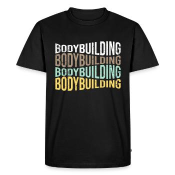 culturisme - T-shirt Premium bio Homme - noir - Devant - Nico (187cm)