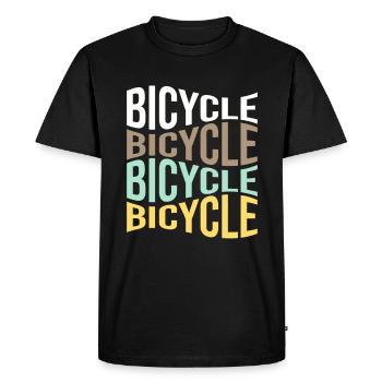 Bicyclette - T-shirt Premium bio Homme - noir - Devant - Nico (187cm)