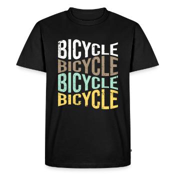 Bicyclette - T-shirt Premium bio Homme - noir - Devant - Nico (187cm)