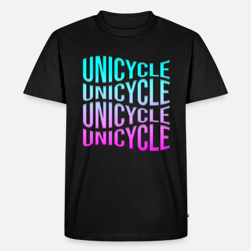 Einrad - Männer Premium Bio T-Shirt - Schwarz