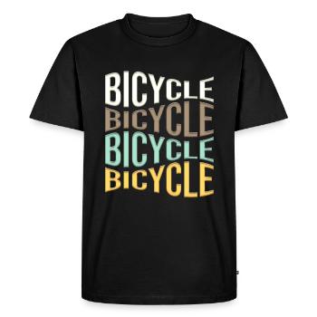 Bicyclette - T-shirt Premium bio Homme - noir - Devant - Nico (187cm)