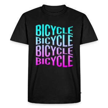 Bicyclette - T-shirt Premium bio Homme - noir - Devant - Nico (187cm)