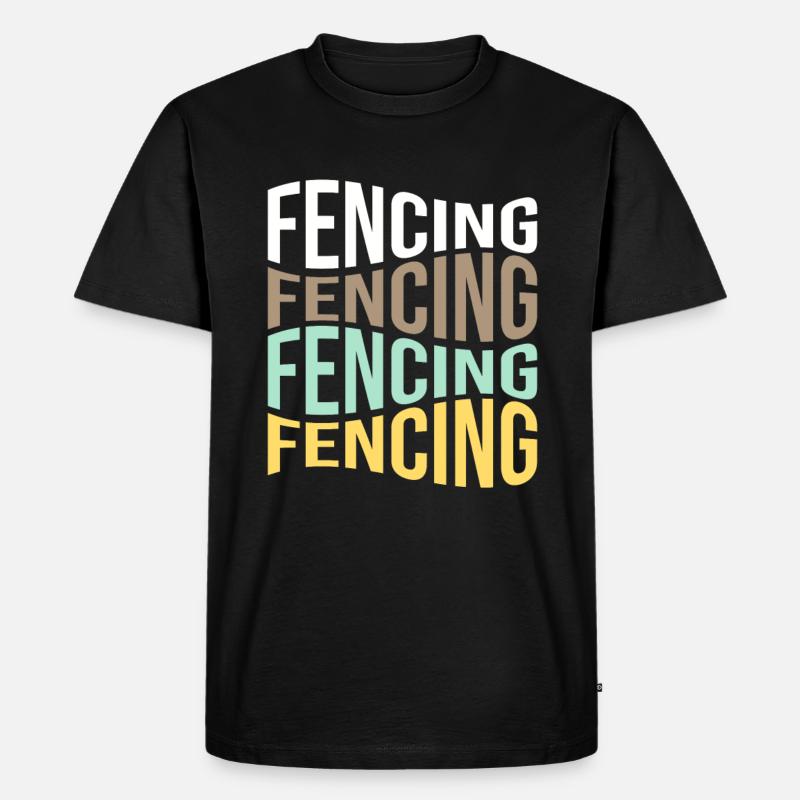 Fechten - Männer Premium Bio T-Shirt - Schwarz