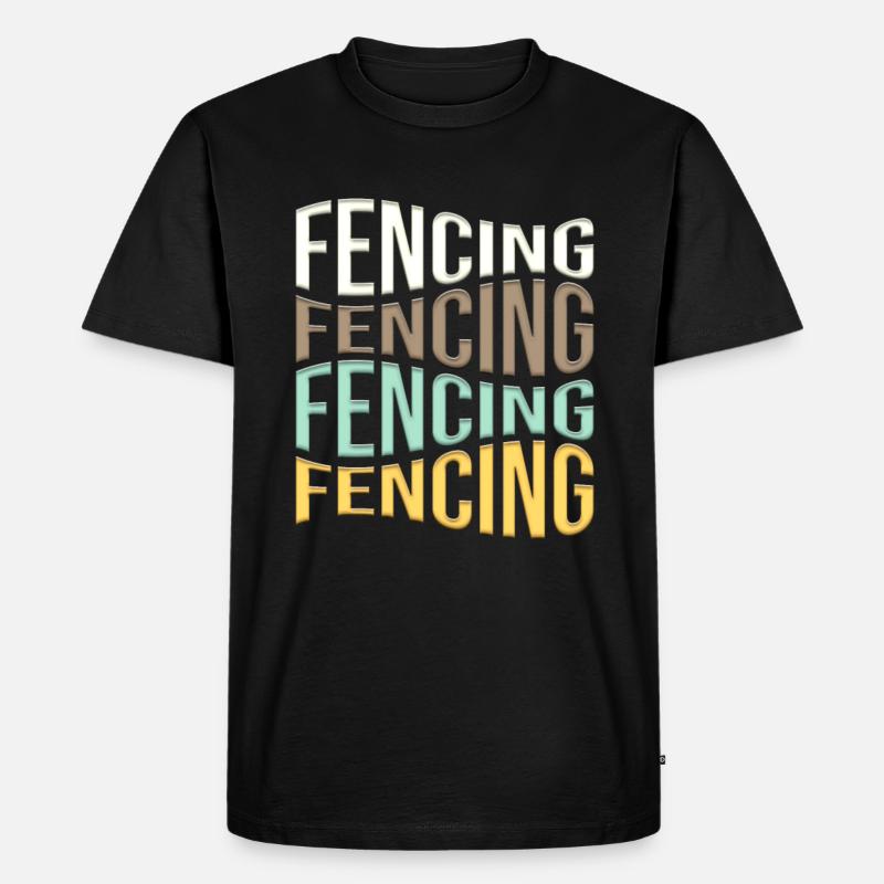 Fechten - Männer Premium Bio T-Shirt - Schwarz
