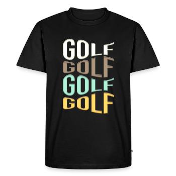 golfe - T-shirt Premium bio Homme - noir - Devant - Nico (187cm)