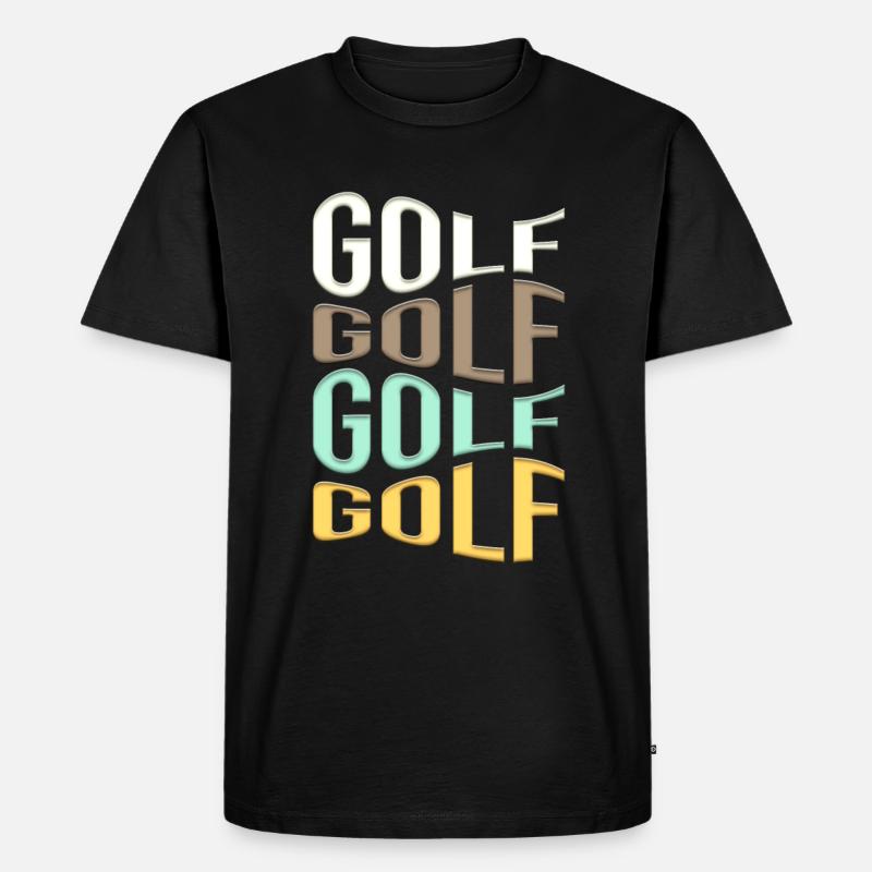 golf - Männer Premium Bio T-Shirt - Schwarz