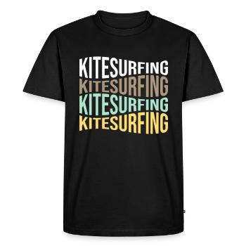 Kite Surfing - Men's Premium Organic T-Shirt - black - Front - Nico (187cm)