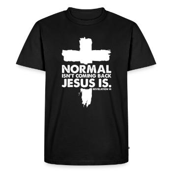 Foi Chrétien Jésus-Christ Bible Religion Dieu - T-shirt Premium bio Homme - noir - Devant - Nico (187cm)