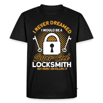 Locksmith Lock Picking Employee Locksmith - Men's Premium Organic T-Shirt - black - Front - Nico (187cm)