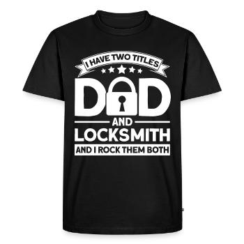 Locksmith Lock Picking Employee Locksmith - Men's Premium Organic T-Shirt - black - Front - Nico (187cm)