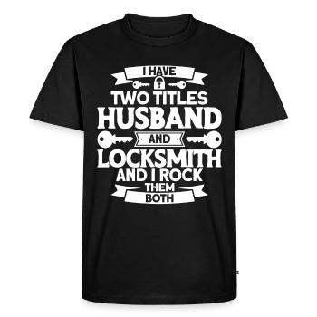 Locksmith Lock Picking Employee Locksmith - Men's Premium Organic T-Shirt - black - Front - Nico (187cm)