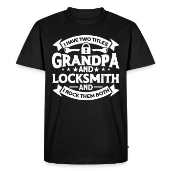 Locksmith Lock Picking Employee Locksmith - Men's Premium Organic T-Shirt - black - Front - Nico (187cm)