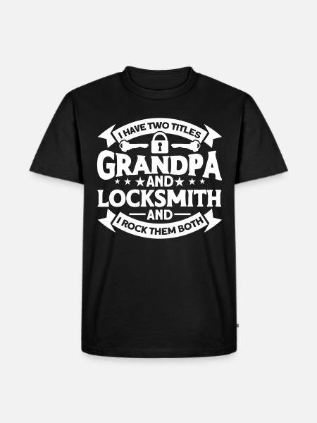 Locksmith Lock Picking Employee Locksmith - Men's Premium Organic T-Shirt - black
