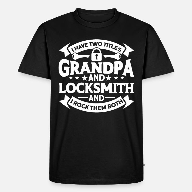 Locksmith Lock Picking Employee Locksmith - Men's Premium Organic T-Shirt - black