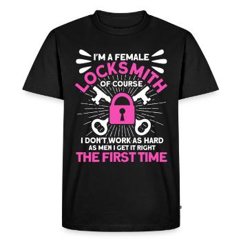 Locksmith lock picking employee locksmith shop - Men's Premium Organic T-Shirt - black - Front - Nico (187cm)