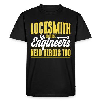 Locksmith Lock Picking Employee Locksmith - Men's Premium Organic T-Shirt - black - Front - Nico (187cm)