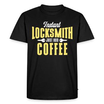 Locksmith lock picking employee locksmith shop - Men's Premium Organic T-Shirt - black - Front - Nico (187cm)