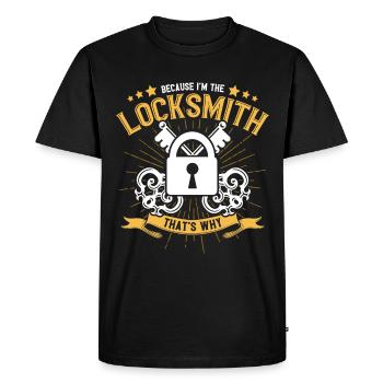 Locksmith lock picking employee locksmith shop - Men's Premium Organic T-Shirt - black - Front - Nico (187cm)