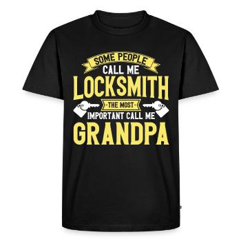 Locksmith lock picking employee locksmith shop - Men's Premium Organic T-Shirt - black - Front - Nico (187cm)