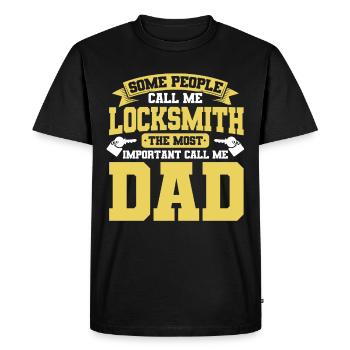 Locksmith lock picking employee locksmith shop - Men's Premium Organic T-Shirt - black - Front - Nico (187cm)