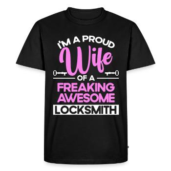 Locksmith lock picking employee locksmith shop - Men's Premium Organic T-Shirt - black - Front - Nico (187cm)