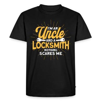 Locksmith Lock Picking Employee Locksmith - Men's Premium Organic T-Shirt - black - Front - Nico (187cm)