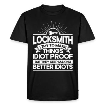 Locksmith Lock Picking Employee Locksmith - Men's Premium Organic T-Shirt - black - Front - Nico (187cm)
