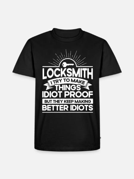 Locksmith Lock Picking Employee Locksmith - Men's Premium Organic T-Shirt - black