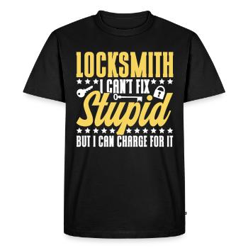 Locksmith Lock Picking Employee Locksmith - Men's Premium Organic T-Shirt - black - Front - Nico (187cm)