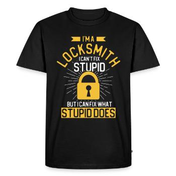 Locksmith Lock Picking Employee Locksmith - Men's Premium Organic T-Shirt - black - Front - Nico (187cm)