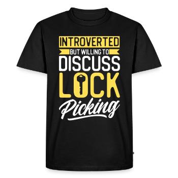 Locksmith Lock Picking Employee Locksmith - Men's Premium Organic T-Shirt - black - Front - Nico (187cm)