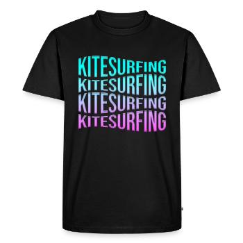 Kite Surfing - Men's Premium Organic T-Shirt - black - Front - Nico (187cm)