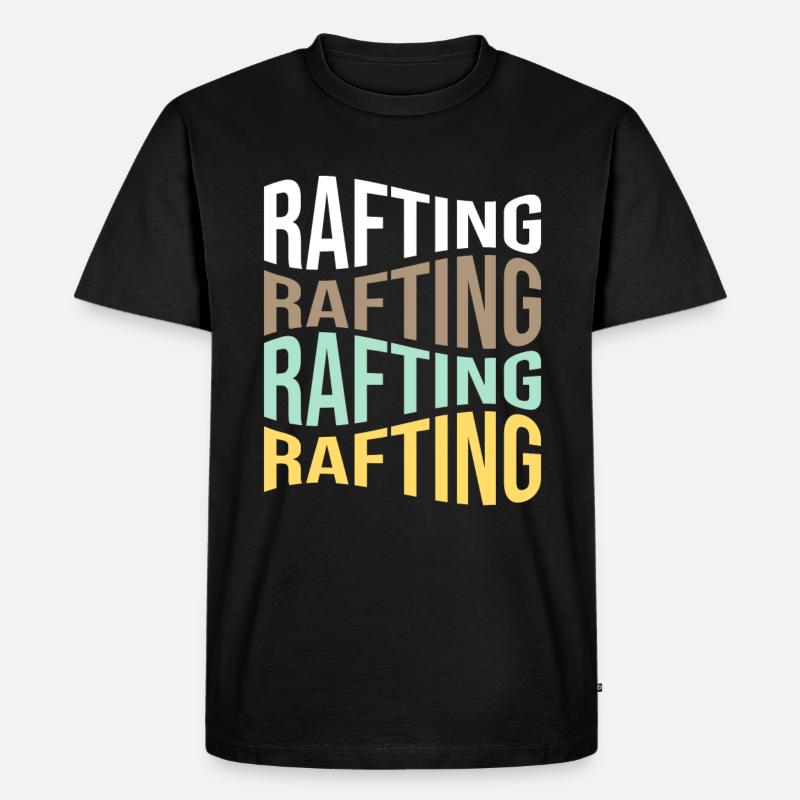 rafting - Männer Premium Bio T-Shirt - Schwarz