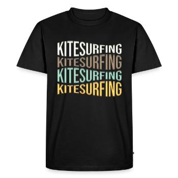 Kite Surfing - Men's Premium Organic T-Shirt - black - Front - Nico (187cm)