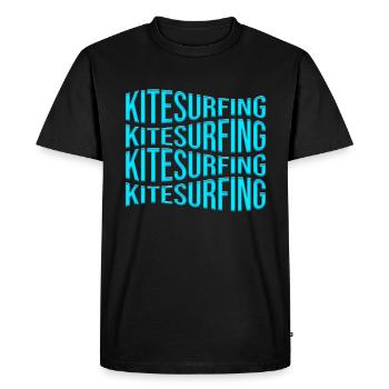 Kite Surfing - Men's Premium Organic T-Shirt - black - Front - Nico (187cm)