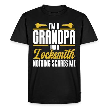 Locksmith Lock Picking Employee Locksmith - Men's Premium Organic T-Shirt - black - Front - Nico (187cm)